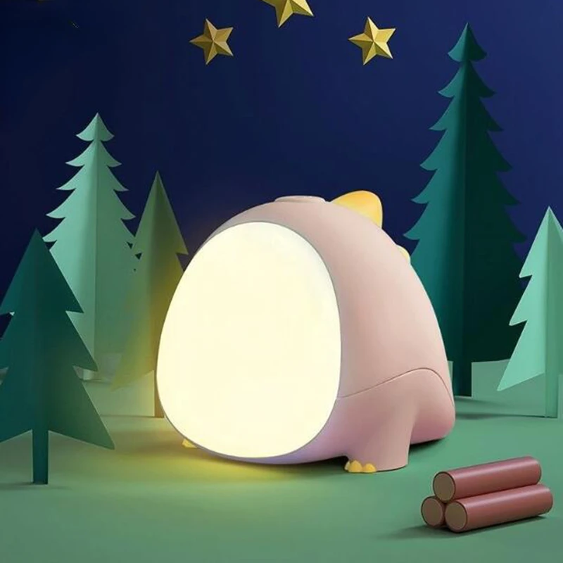 

Youpin Silicone Night Light Cartoon Dinosaur Kids Toys Animal LED Table Lamp USB Charging Cute Bedside Creative Birthday Gift