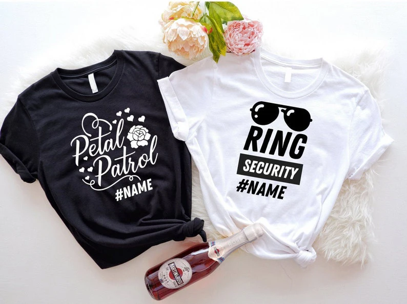 

Ring Security Shirt Petal Patrol T-Shirts Custom Wedding Tee Toddler shirts Wedding party t shirts y2k aesthetic