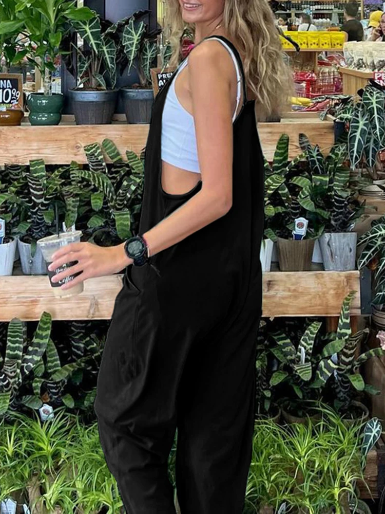 IAMSURE повседневные свободные комбинезоны с большими карманами базовые однотонные