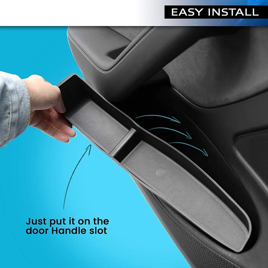 Foldable Car Door Side Storage Box For Tesla Model 3 Model Y Front Back Door Handle Armrest Tray Organizer Model 3 Model Y 17-22