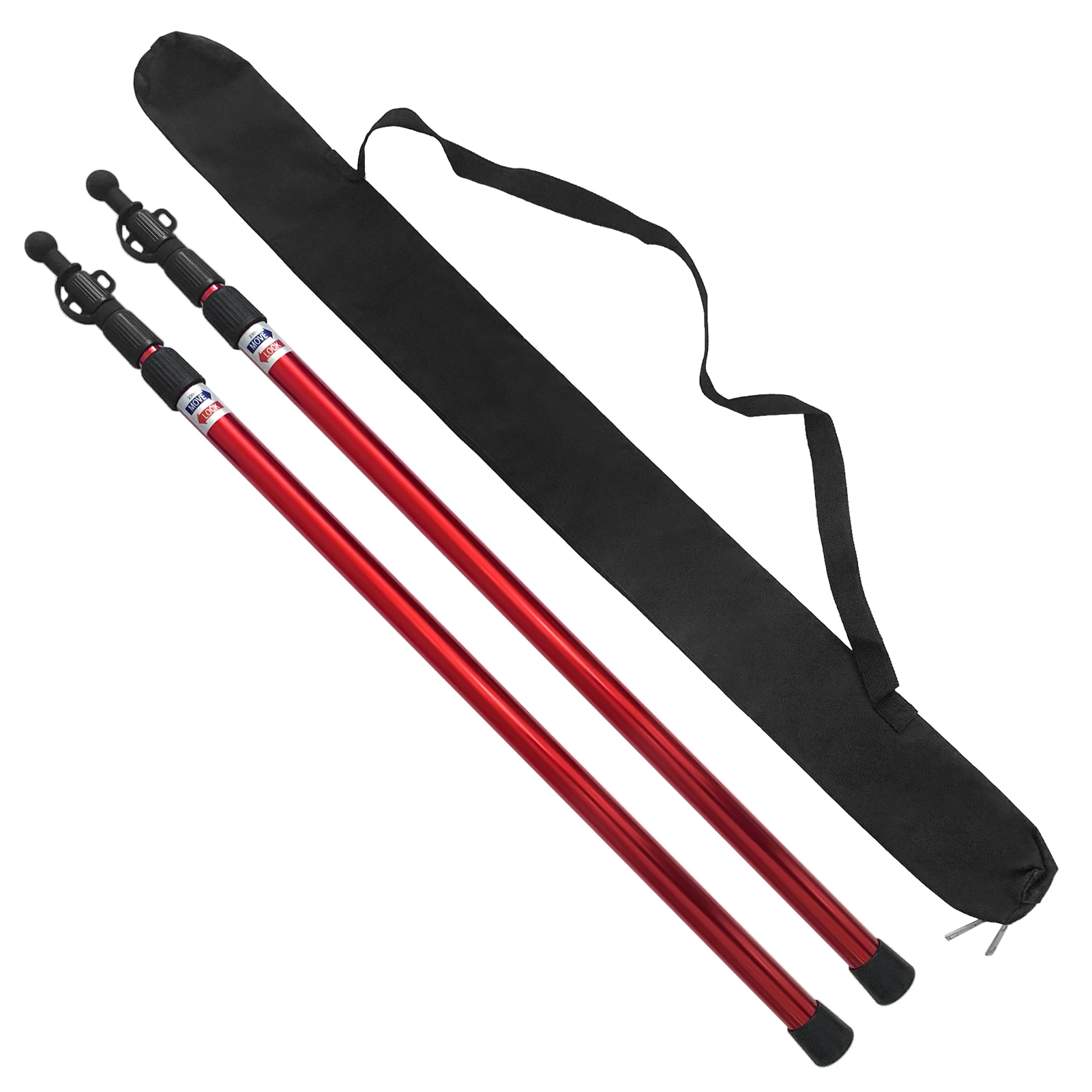 

2pcs Telescopic Tarp Pole Thicken Adjustable Aluminum Alloy Tent Support Rods Beach Shelter Tarp Awning Pole for Camping Tent