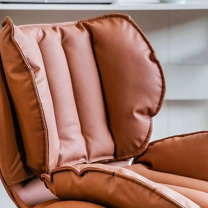 Игровое кресло из искусственной кожи карамельно-коричневого цвета, поворотное, с регулировкой высоты, вращающееся на 360 градусов, для дома и офиса, с универсальными колесиками. (art.: 3920dce0753df) - 3920dce0753df