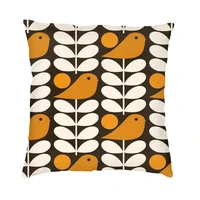 birds black white orange sofa cushion cover orla kiely scandi throw pillow case square pillowcase bedroom decoration