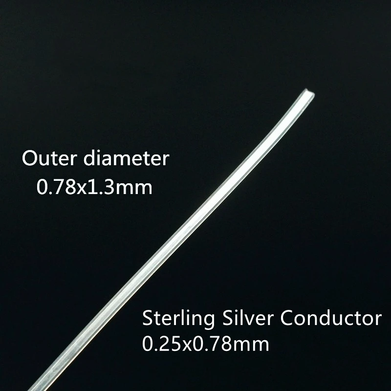 Аудиофил прямоугольный 4N Стерлинговое Серебро изоляция DIY HiFi аудио колонки