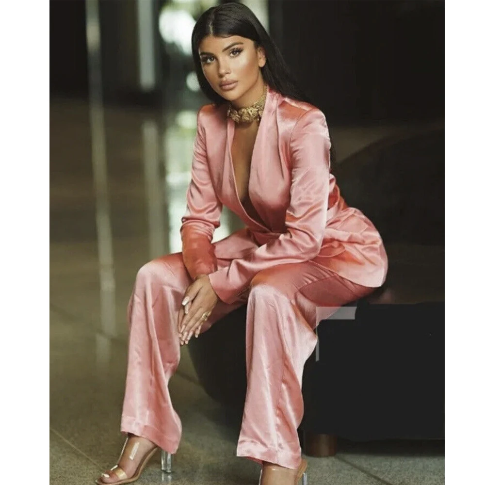 Комплект брюк женский из двух предметов однотонный элегантный деловой