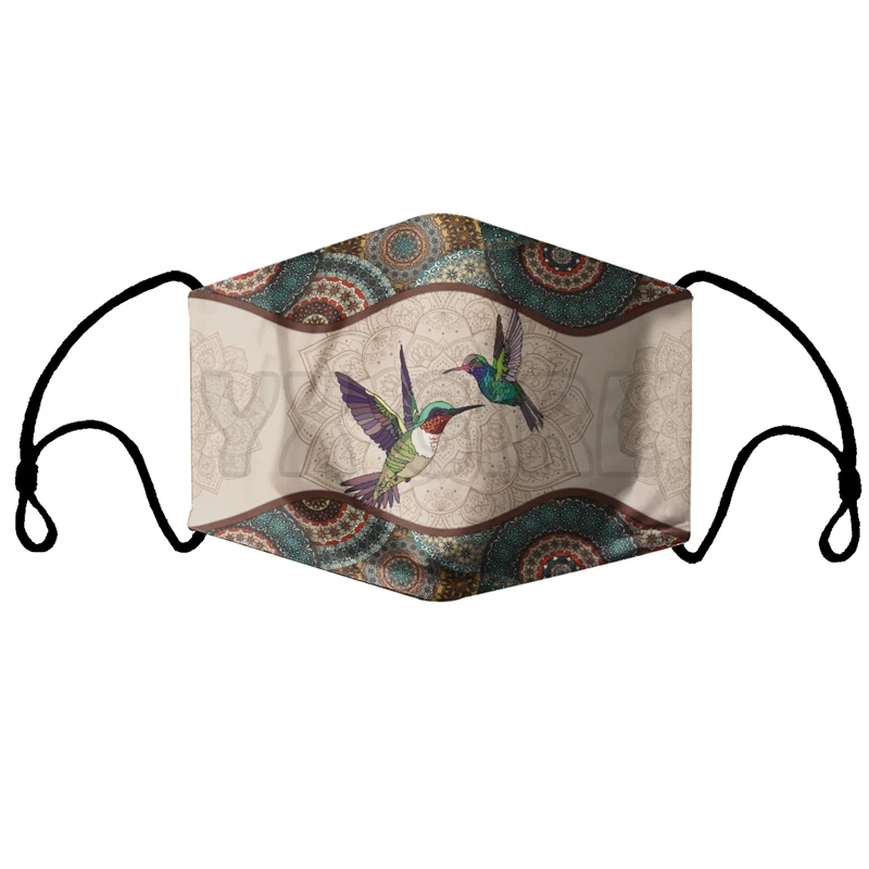 

Hummingbird 3D All Over Printed Reusable Windproof Dustproof Masks Unisex Adult/child masks