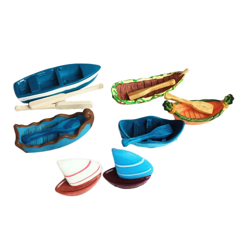 

1 Set of Adorable Artificial Sailboat Desktop Imitation Sailboat Simulation Rowboat (Mixed Style)