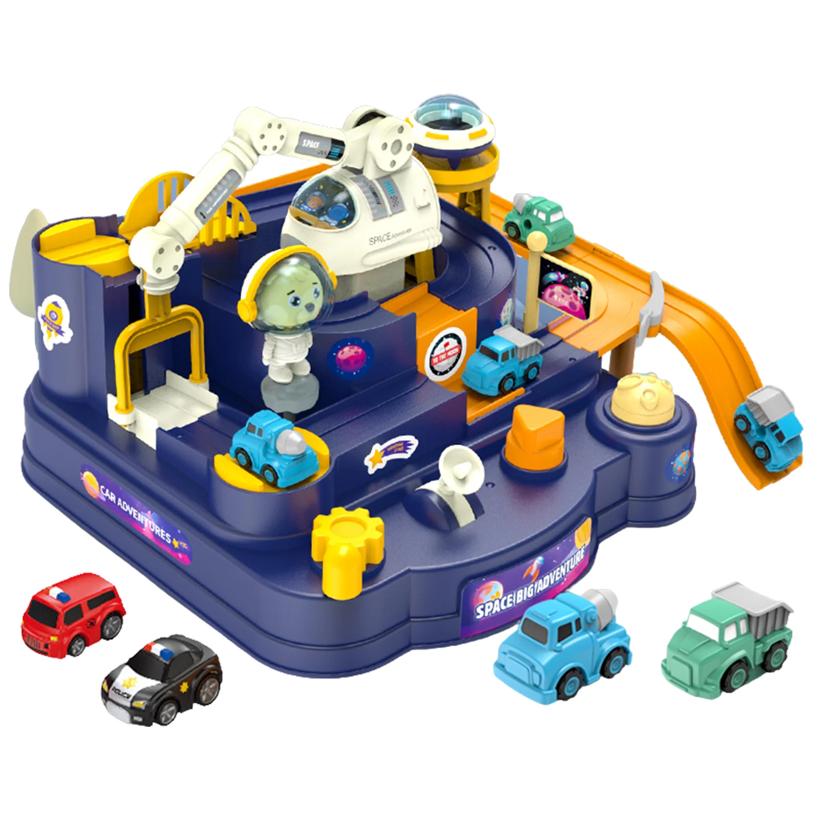 

Car Race Track Toy Cars Race Track Playset With 4 Toy Vehicle Car Adventure City Rescue Preschool Educational Toys Montessori Pu