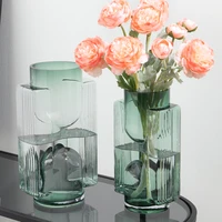 simple transparent glass vase creative home desktop decoration living room flower arrangement hydroponics glass vase decoration