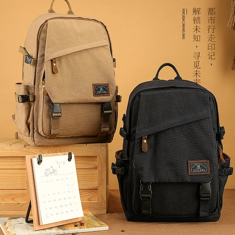 Women's Backpack Men's2022 New Casual Large-capacity Canvas Backpack Men and Women Couples Backpack Travel School Bag Laptop