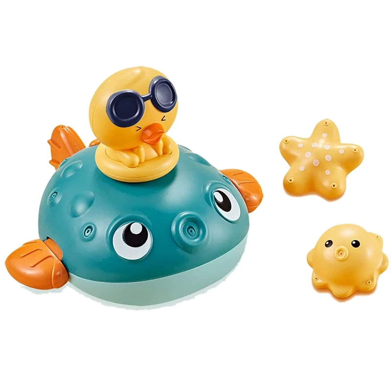 

Baby Bath Toy for Toddler Floating Water Sprinkler Bathtub Swimming Pool Toy with 3 Replaceable Spray Accessories