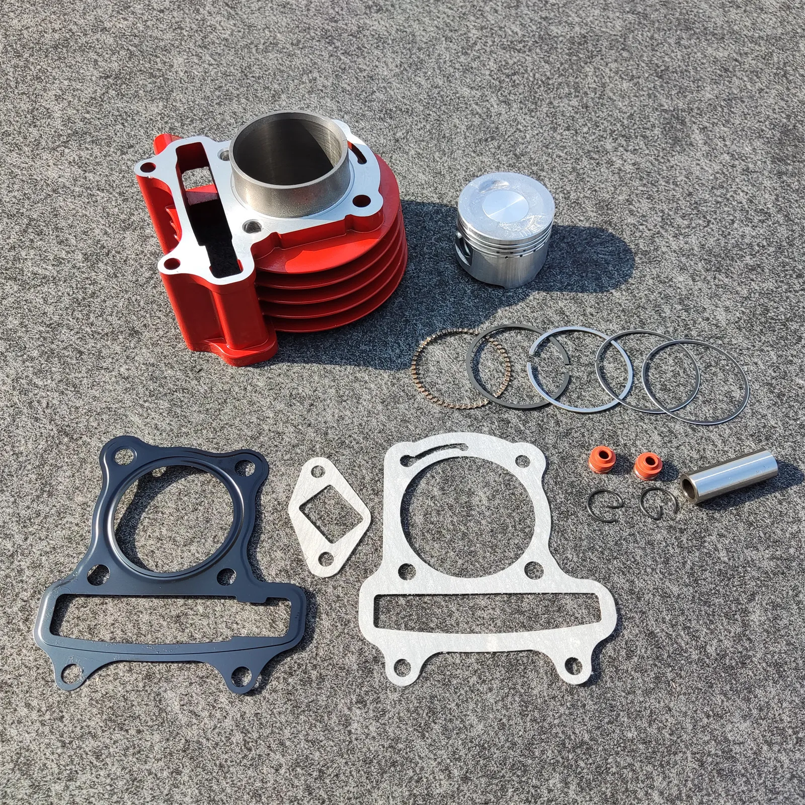 WILEBO GY6 50cc to 72cc Big Bore 47mm Preservative Cylinder Rebuild Kit for ATV Scooter Moped with 139QMA 139QMB Engine