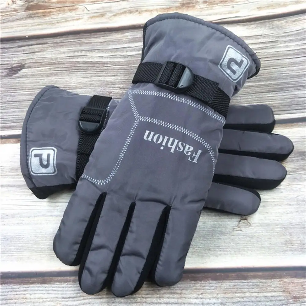 

1 Pair Riding Gloves Windproof Rainproof Hand Protection Full Finger Gloves Warm Hand Guards Winter Mittens for Adults