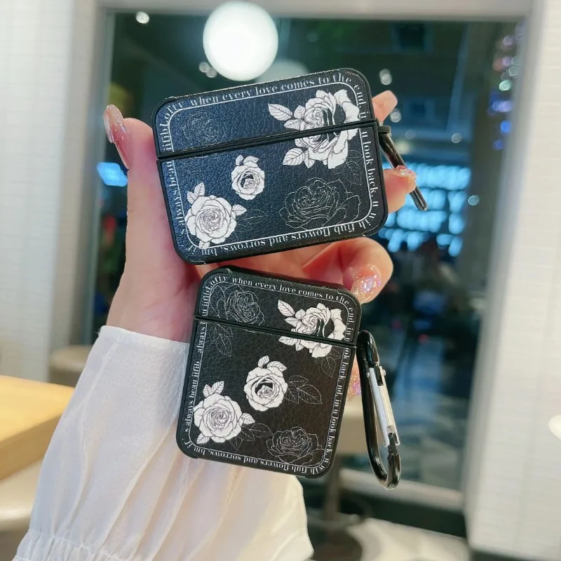 Чехол с белой розой в стиле ретро для Airpods Pro 2