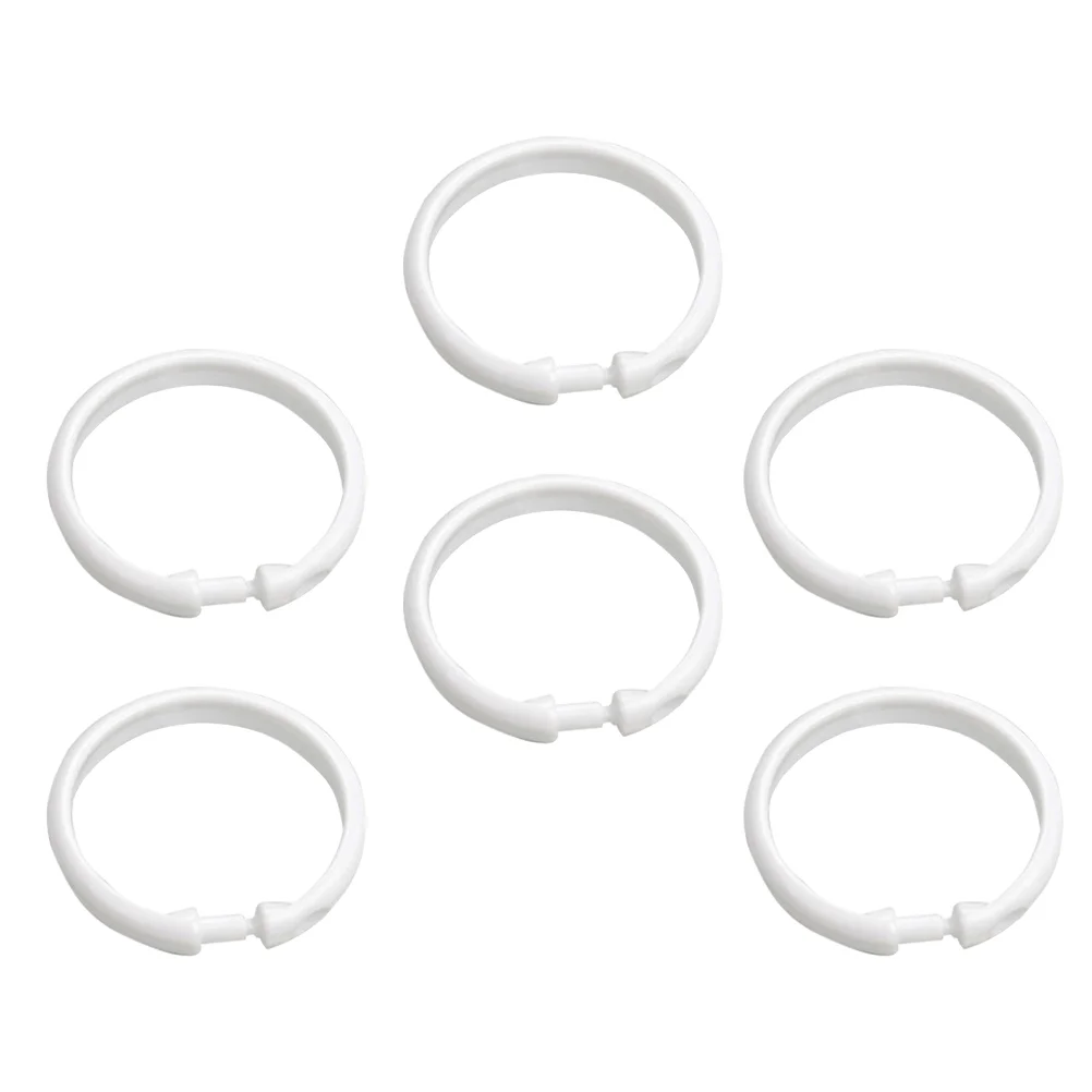 

Curtain Shower Rings Hooks Bathroom Rod Hook Hangers Clips Drapery Clip Plastic Hanging Loops Roman Decorative Holder Rail