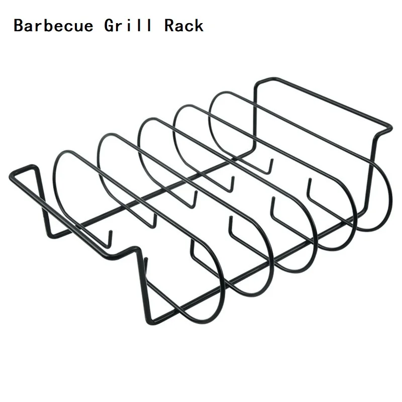 

Grill Steak Holder Roasting Rib Rack Barbecue Roast Rack Non-Stick Stainless Steel Grilling Rack Chicken Beef Ribs Stand