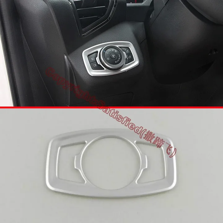 

ABS Pearl Chrome Head Light Switch Control Trim Cover For Ford Kuga Escape 2017 2018 Car Accessories Stickers W4