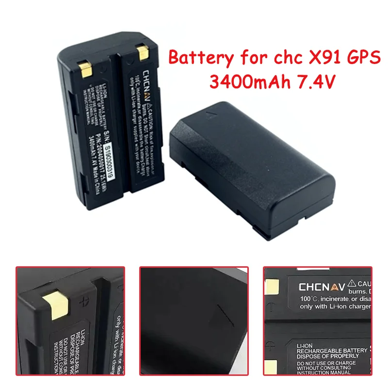 

Big promotion 2PCS 3400mAh Battery for CHCNAV CHC X91 GPS Model GPS-RTK 7.4V Battery 2004050017(XB-2)