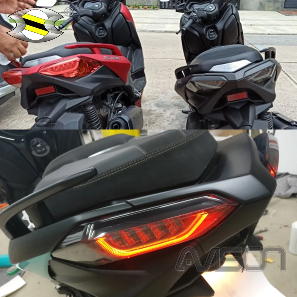 Для XMAX X-MAX 250 300 2017 2018 2019 Мотоцикл Измененные задние стоп-сигналы с дымчатым объективом Лампы задних фонарей Стоп-сигналы Индикаторы тормоза.