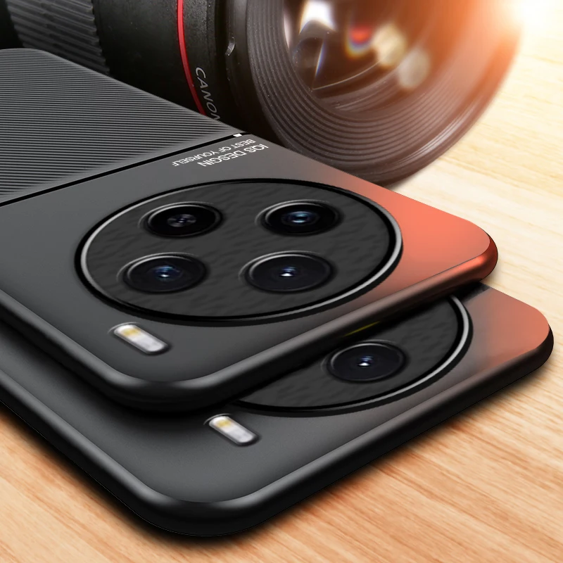 Фото Чехол для телефона Vivo X200 Pro Ультратонкий кожаный чехол с магнитной текстурой Vivo X100 Pro Phone Portada Fundas Vivo X200 X200 Pro Mini №3