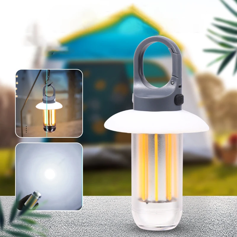 

Mini LED Camping Lights Warm White Dual-light Flashlight Multifunctional Camping Atmosphere Lights Emergency Lighting Keychain