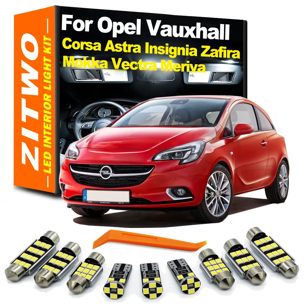 ZITWO LED Interior Light Kit For Opel Vauxhall Corsa D E Astra G H J K Mokka Insignia Vectra Zafira A B C Meriva Signum Agila