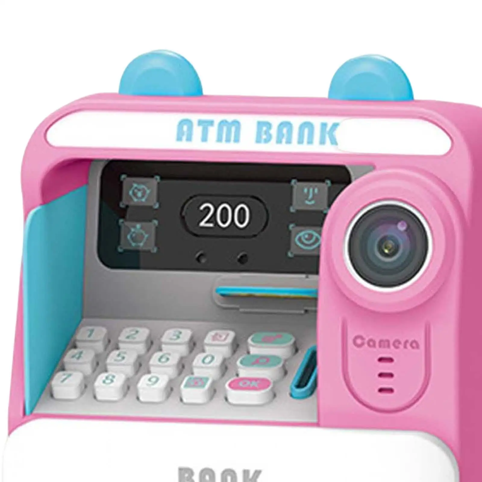 

Piggy Bank Toy small atm Machine Coin Cash Register Toys for Children Girls Pink