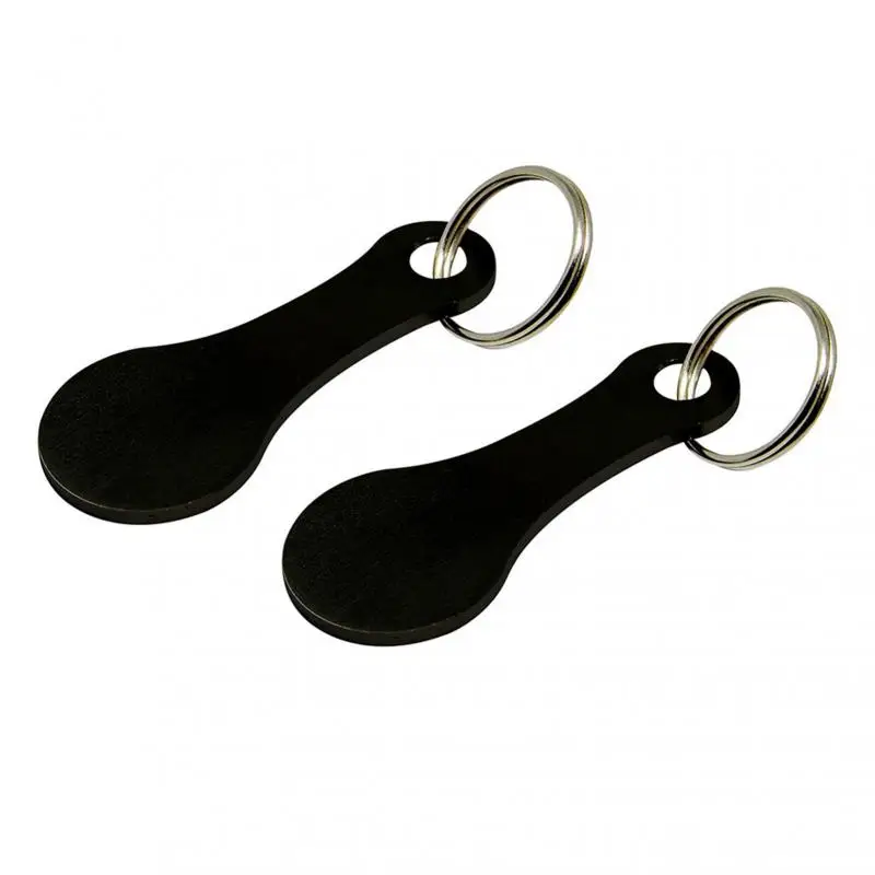 

2PCS Ring For Key Keychain Metal Aluminum Alloy Black Shopping Cart Token Keyring Accessories Decor Keyring Hook Coin Holder