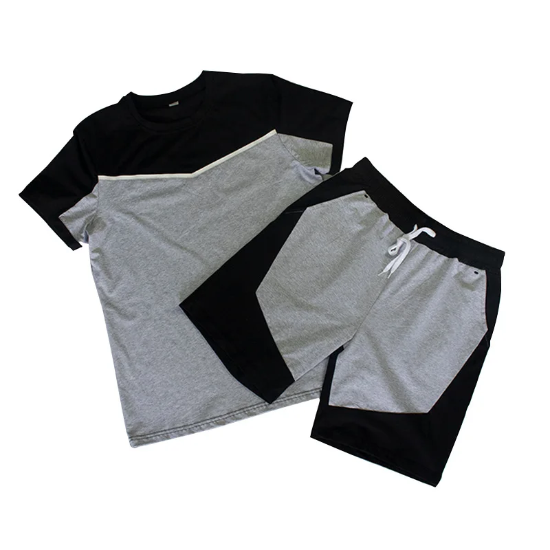 

Men Outfit Set 2022 Summer New Men's Short-sleeved T-shirt Suit Trendy Fashion Short-sleeved Sports Casual Shorts 2-piece Set