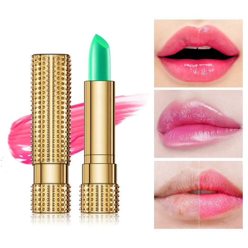 

Aloe Vera Magic Lip Balm Temperature Color Change Nutritious Natural Moisture Lipstick Safe Ingredients Care Makeup Lips Beauty