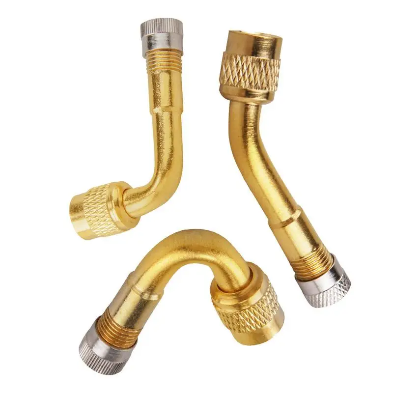 

Tire Valve Extension Brass Valve Stem Extenders Car Tire Accessories With 45/90/135 for Motorcycles Bicycles Trucks RVs