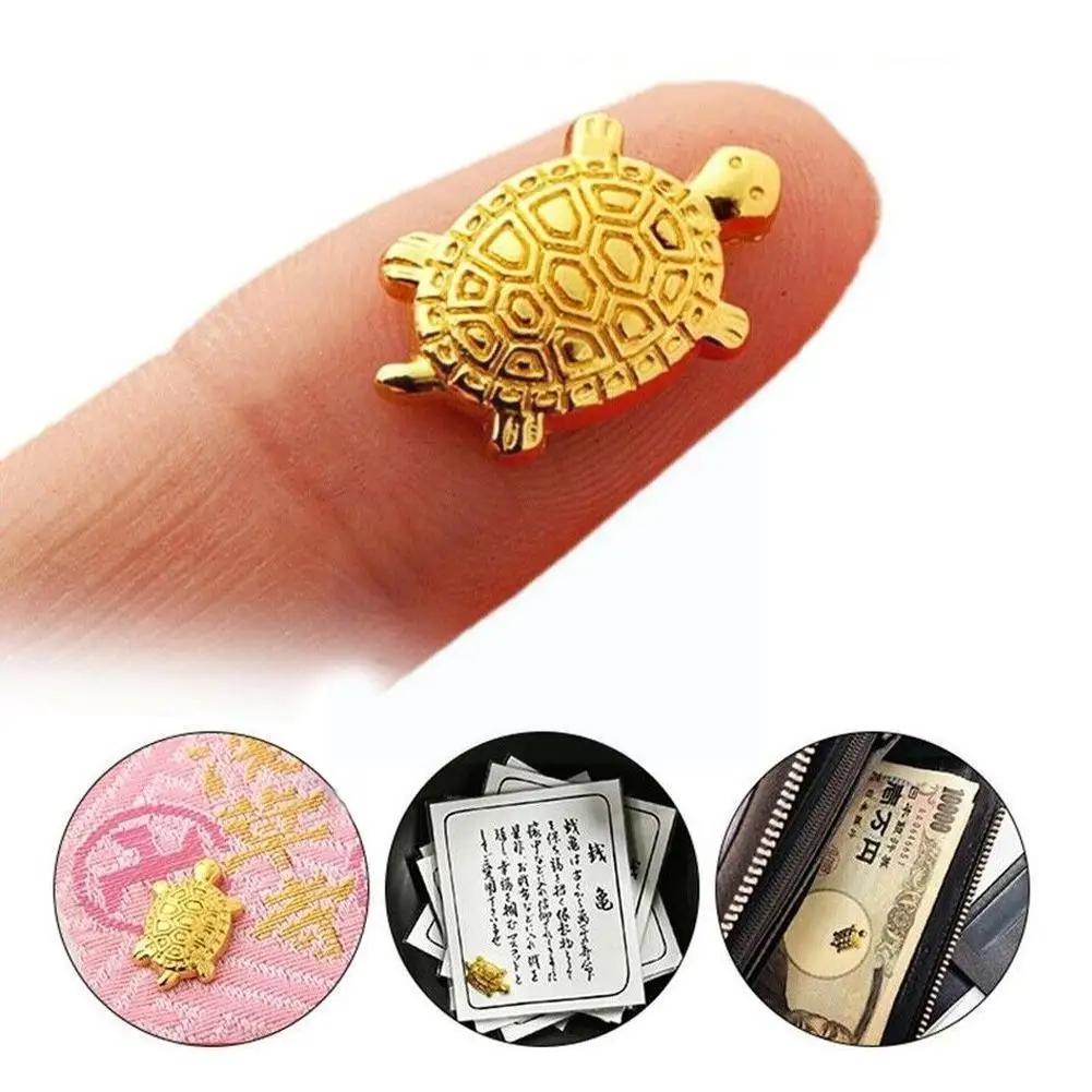 

Japanese Money Small Golden Tortoise Defensive Feng Tortois Fortune Blessing Golden Shui 2x2cm Furnishings Home I8n2