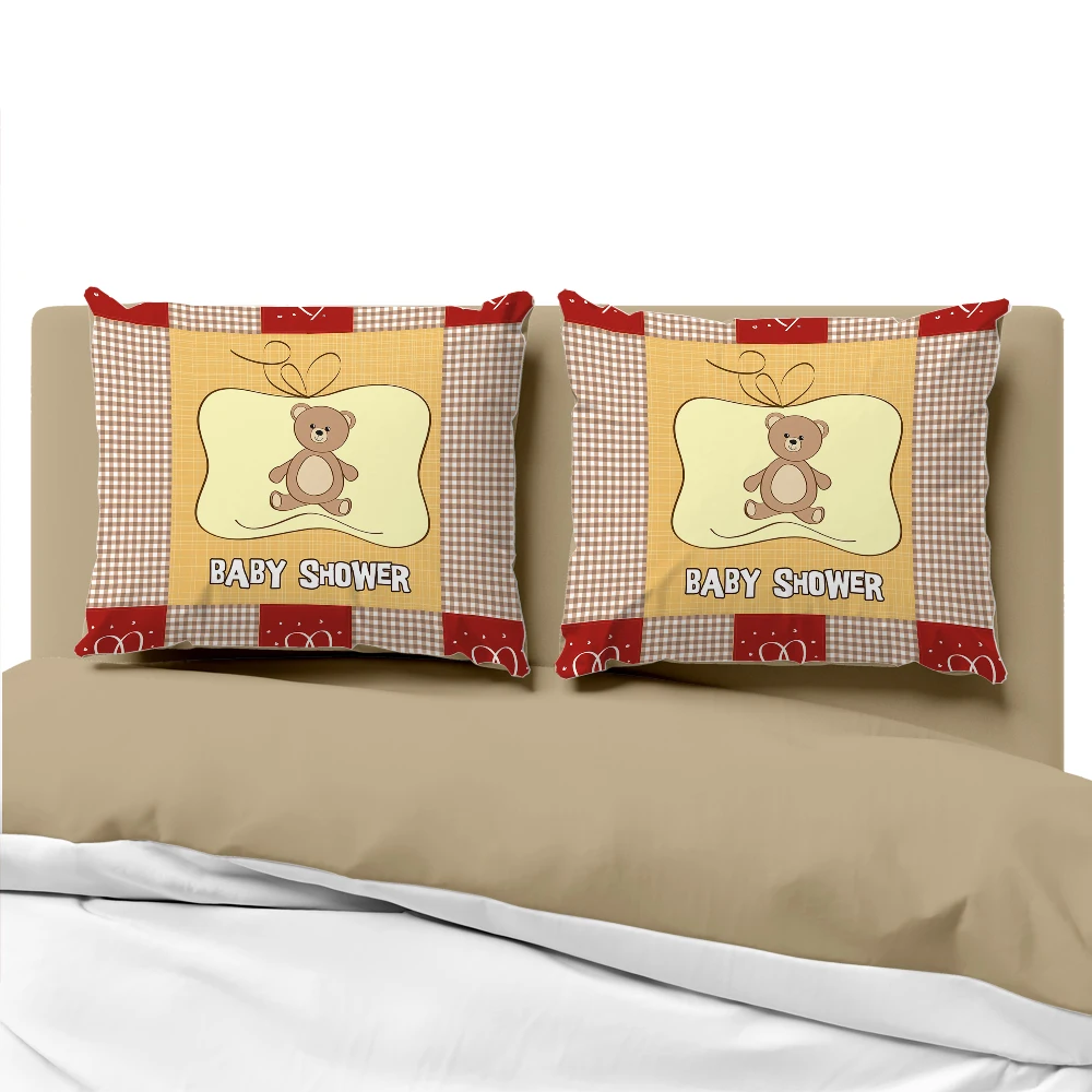 

Cartoon bear Pillow cover Luxury Decorative pillow case for sofa Bedding Pillowcase lovely Pillowcovers for kids baby shower