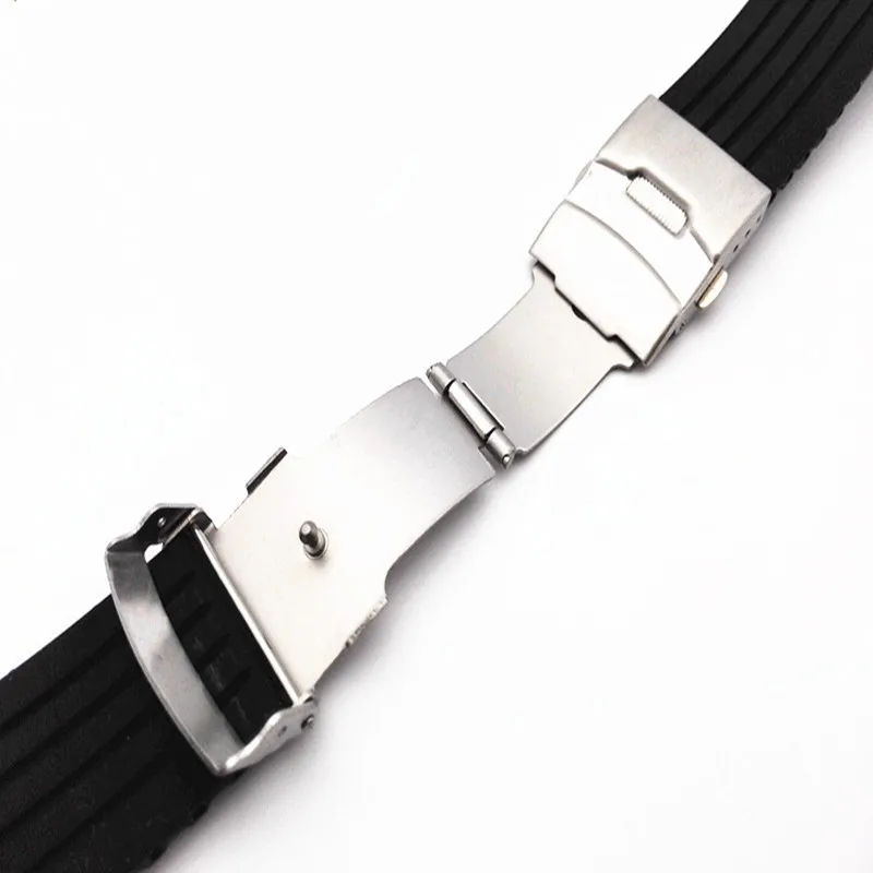 Wholesale 10PCS/Lot 18MM 20MM 22MM 24MM Rubber Bands Watch Strap Watch Band Black Red White Green Blue Coffee Orange Grey Color