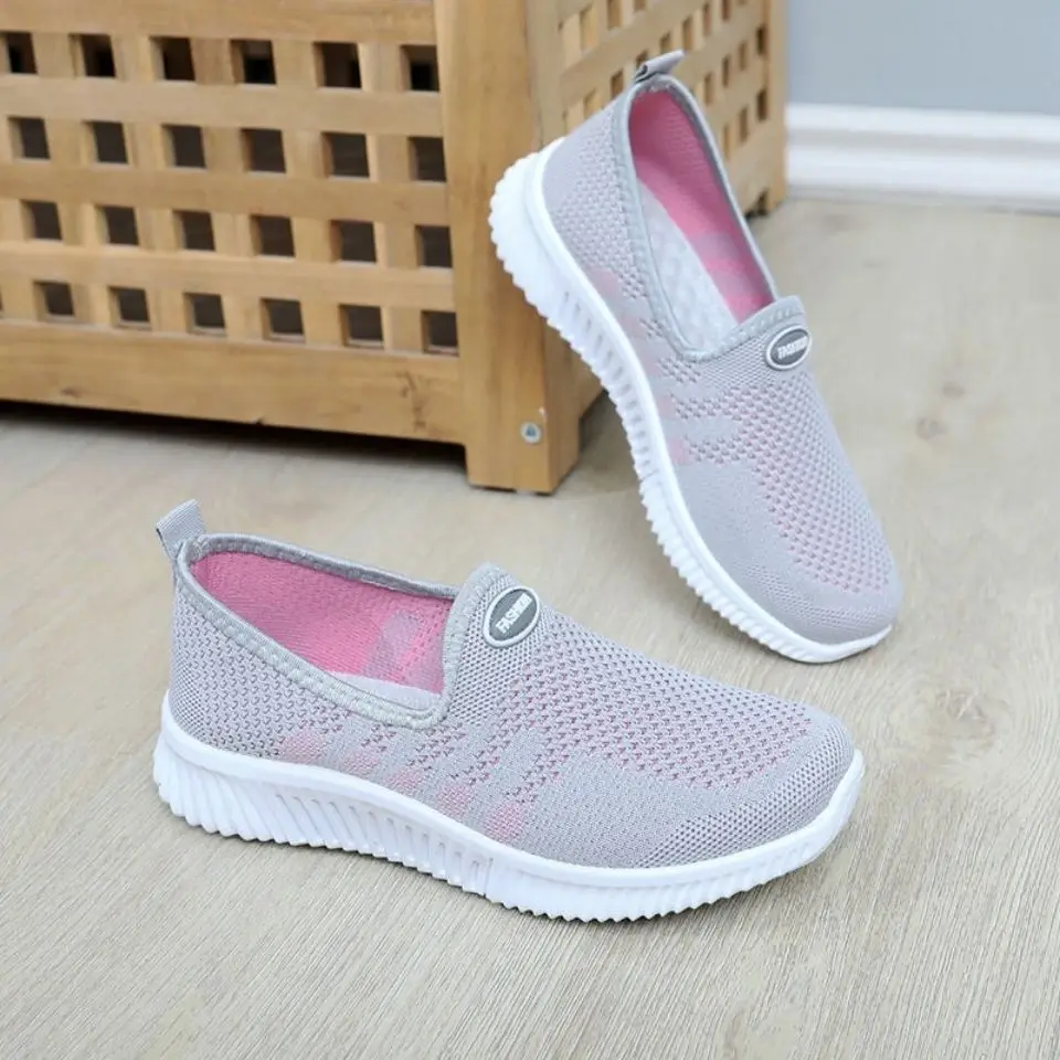 

Women's Sneakers Spring Ladies Flat Sports Shoes Casual Women Vulcanized 2022 Summer Light Mesh Breathable Female Running Shoes