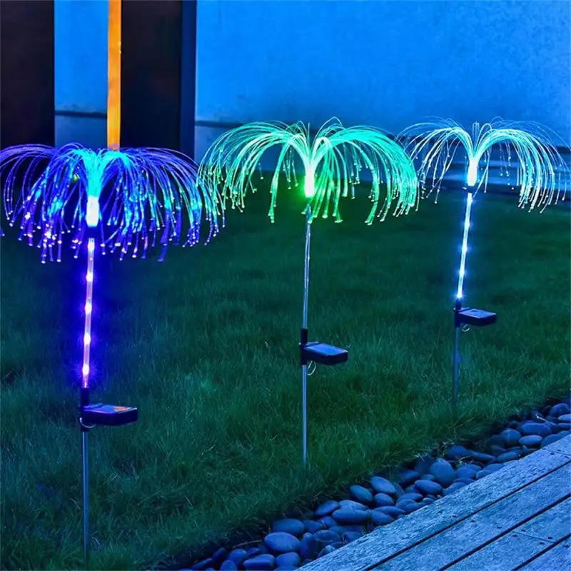 

Solar Jellyfish Light Outdoor Courtyard Lights 7 Colors Changing Fiber Optic Waterproof Garden Lawn Holiday Landscape Decoration