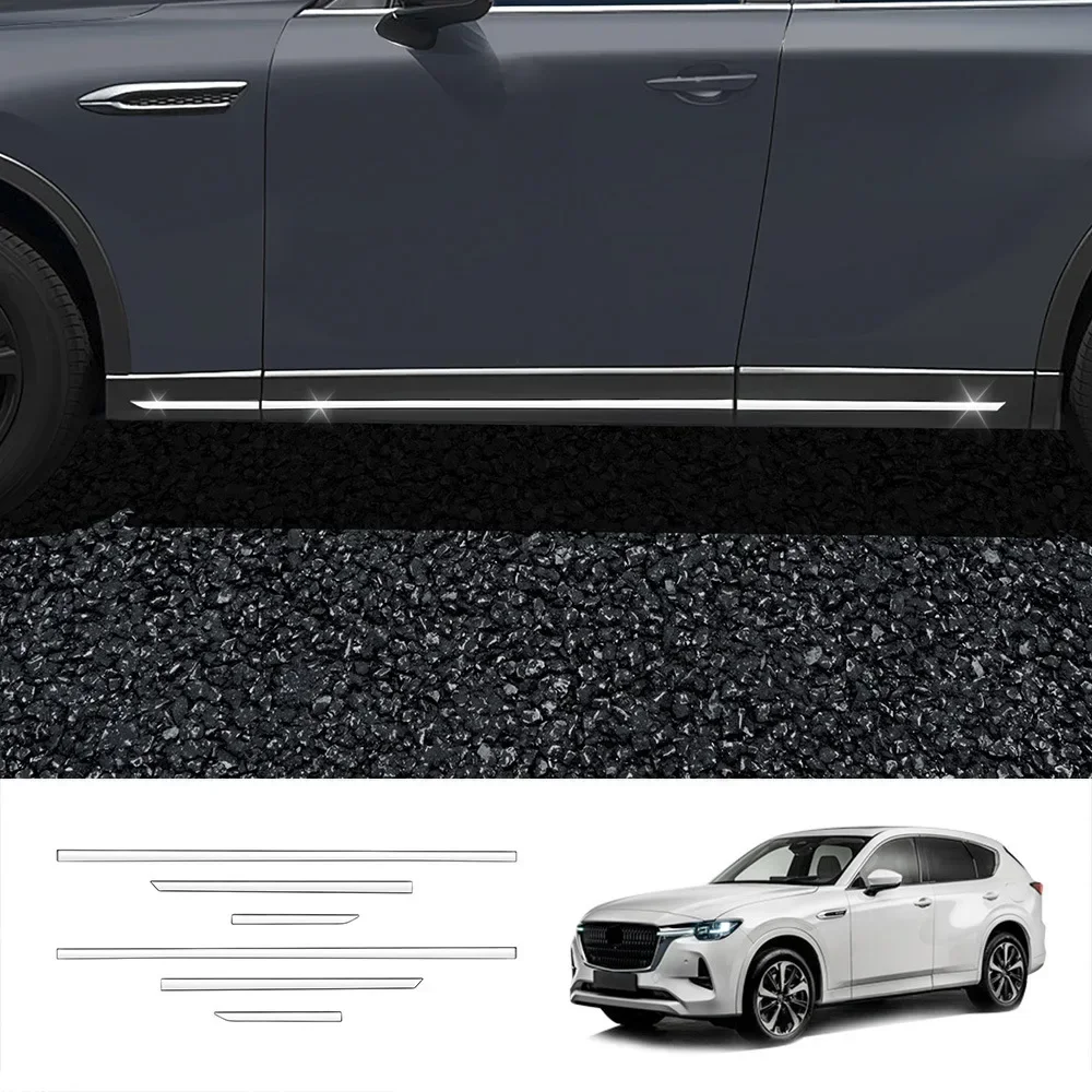 Для Mazda CX60 CX 60 2022 2023 2024 стальные полоски для боковой двери накладки наклейки