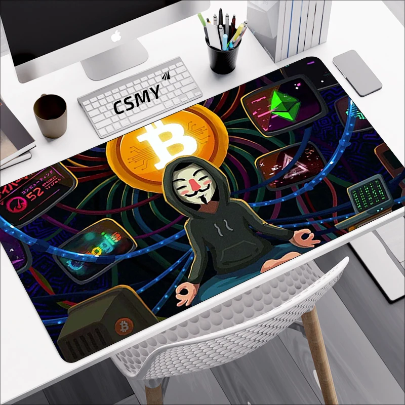 

Gaming Mouse Pad Xxl Bitcoin Keyboard Mat Deskmat Mousepad Gamer Pc Accessories Desk Protector Mats Anime Mause Pads Carpet Cute