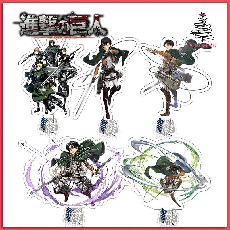 

Anime Figure Attack on Titan Double Sided Acrylic Stand Model Plate Shingeki no Kyojin Desk Decor Standing Sign for Friend Gifts