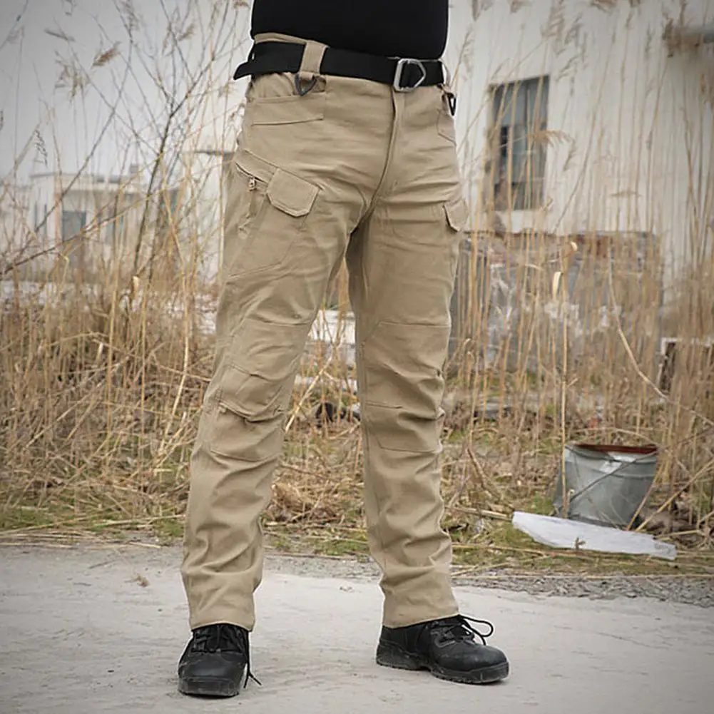 

Men's Tactical Pants Multiple Pockets Wear-resistant Casual Cargo Pants Men Casual Pants for Training