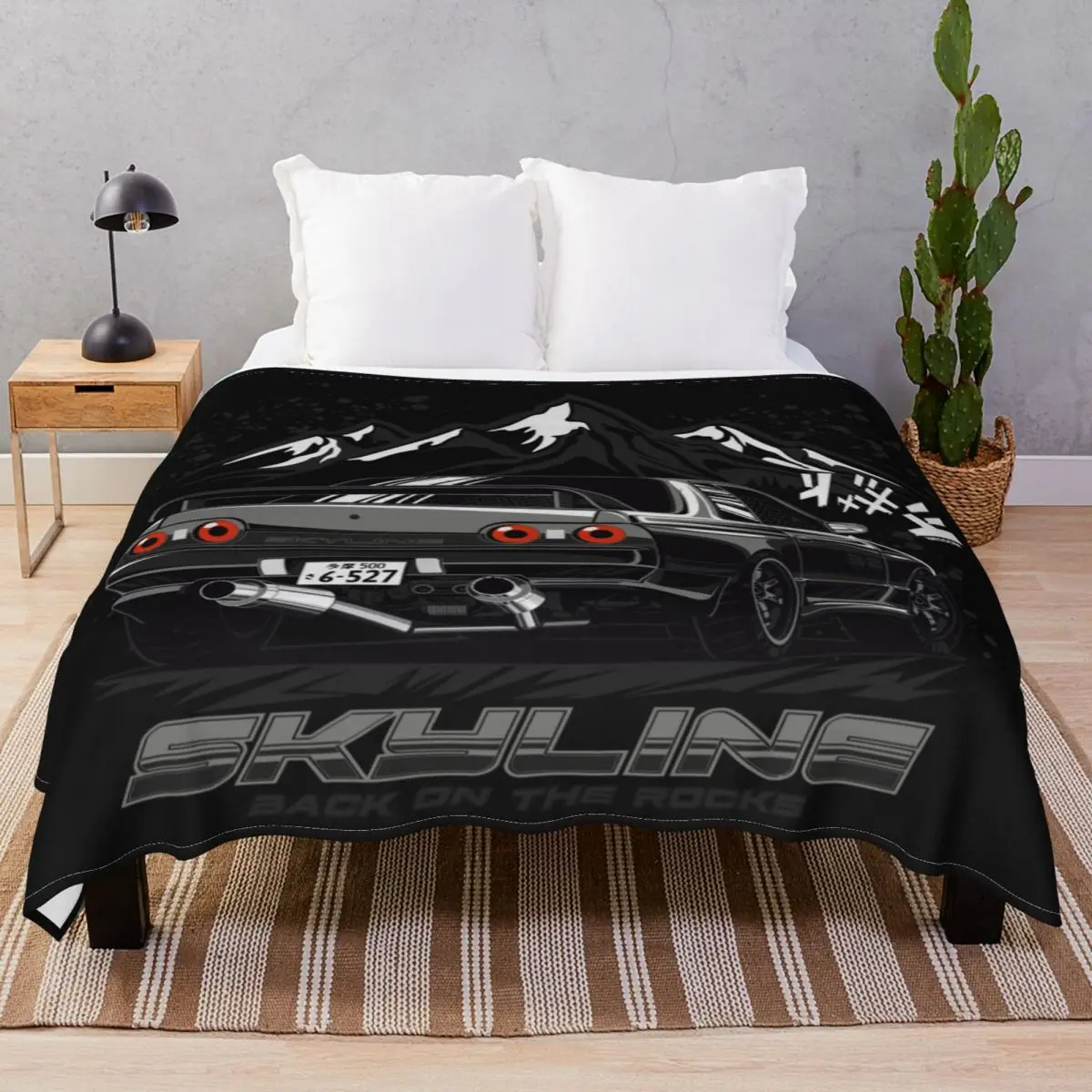 VR38 Swapped Skyline R32 Blankets Flannel Decoration Comfortable Throw Blanket for Bedding Home Couch Travel Cinema