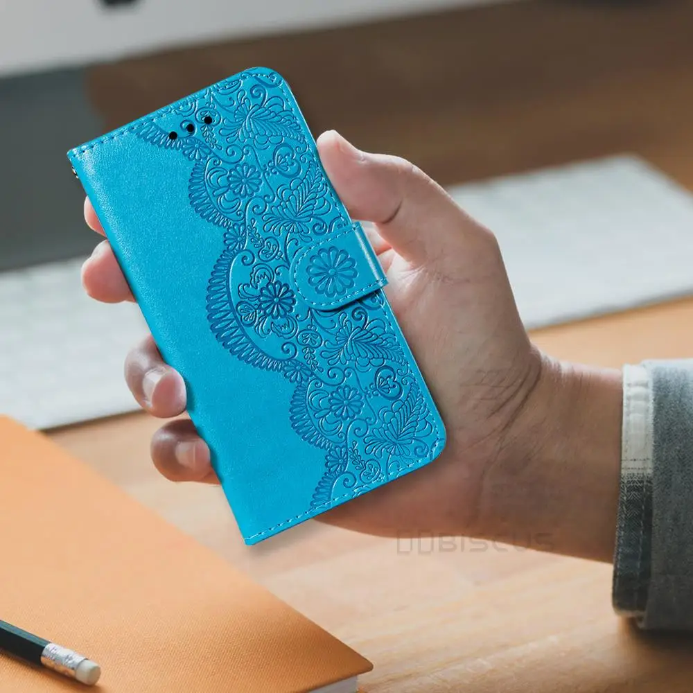 Кожаный чехол с цветочным рисунком для Xiaomi Redmi Note 10S 10 9T 9AT 9A 9C 9 Mi 11 Lite 11i 11T Pro 5G 10T Poco F3