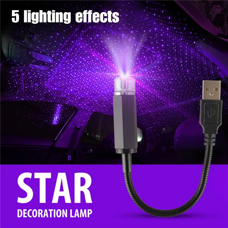 

Adjustable Car Roof GalaxyStar Light Interior LED Starry Laser Atmosphere Ambient Projector USB Auto Decoration Night Home Decor