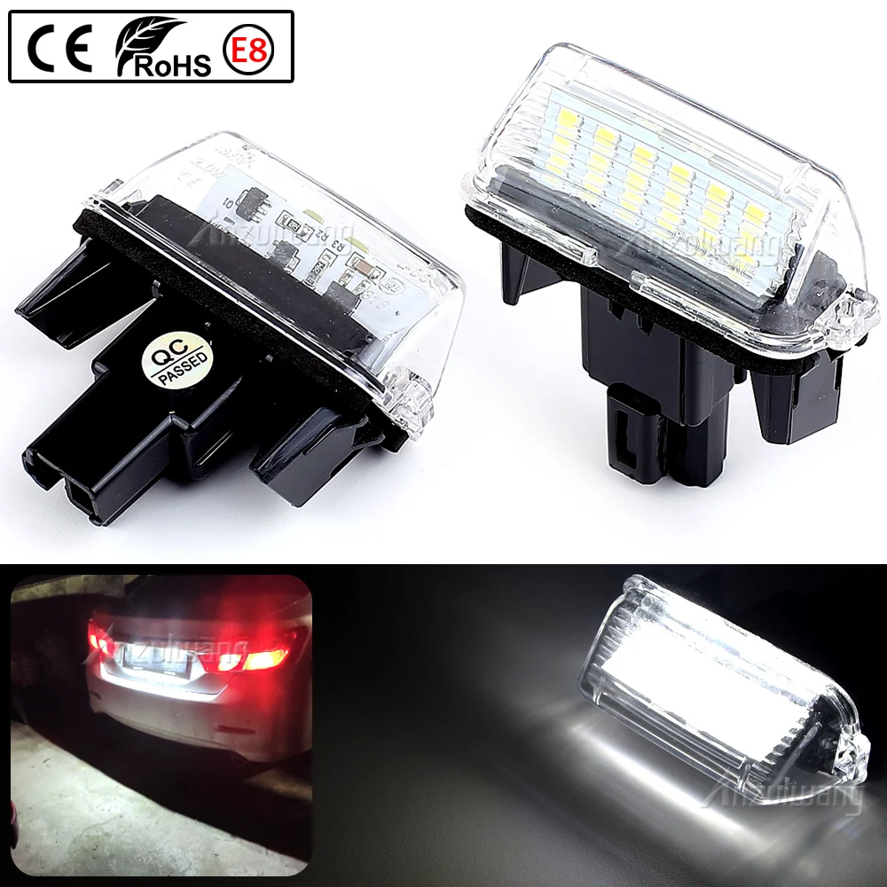

2x подходит для Toyota Yaris/Vitz Camry Corolla Prius C Ractis Verso S SMD, CAN-шина, светодиод номерной знак лампа для авто 81270-0D120