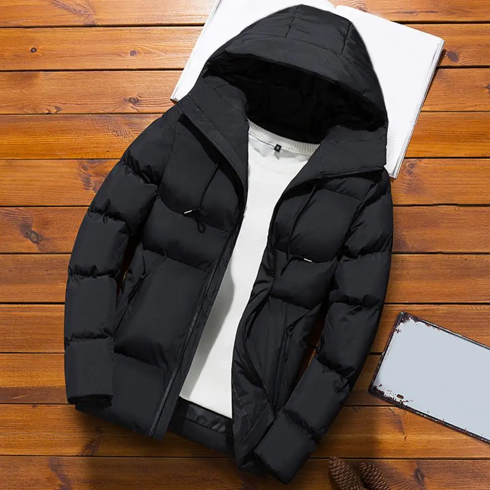 

Trendy Thick Hood Overcoat Outerwear Men Windbreaker Temperament Zipper