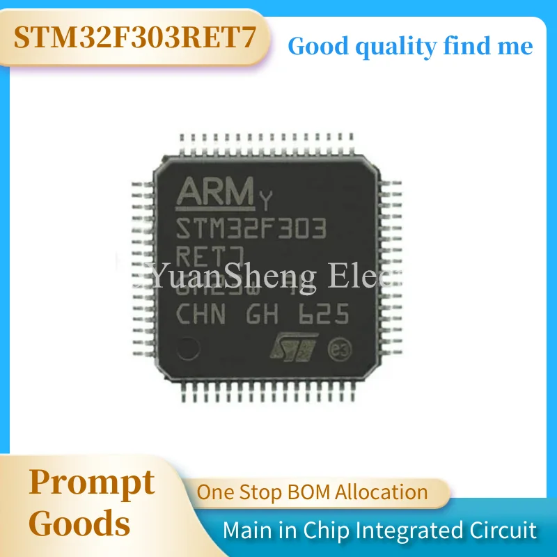 

New genuine STM32F303RET7 LQFP-64 ARM Cortex-M4 32-bit microcontroller