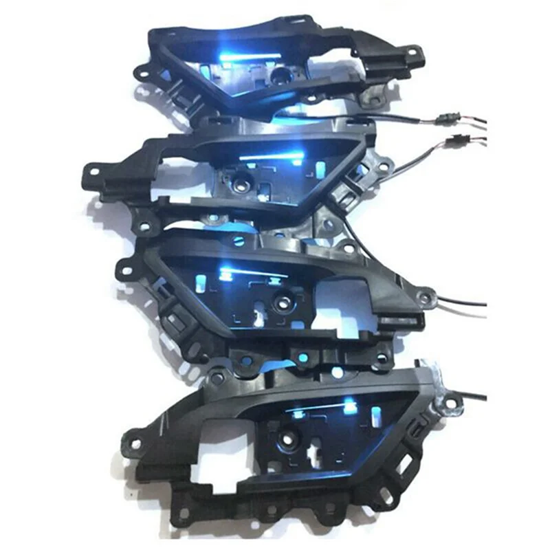

Светодиодный декоративный светильник для салона автомобиля, атмосферный светильник холодного синего цвета для Toyota Camry 2018-2021