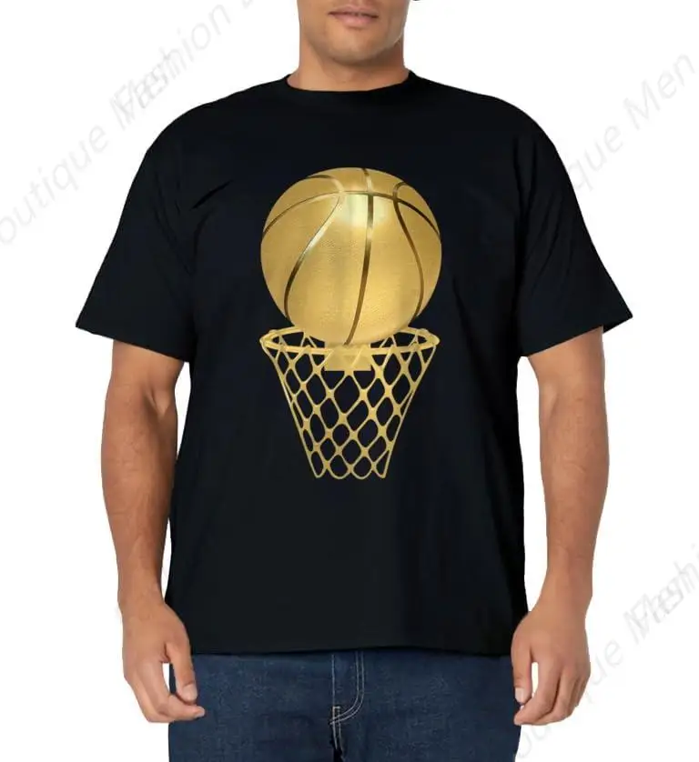Баскетболист-трофейный игровой тренер Футболка для любителей спорта