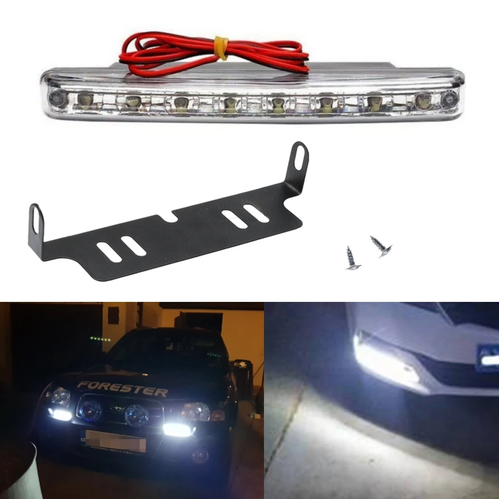 

Новинка автомобильный сигнал поворота DRL дневные ходовые огни объектив 8 светодиодных фар лампа для парковки противотуманные лампы Лампа д...