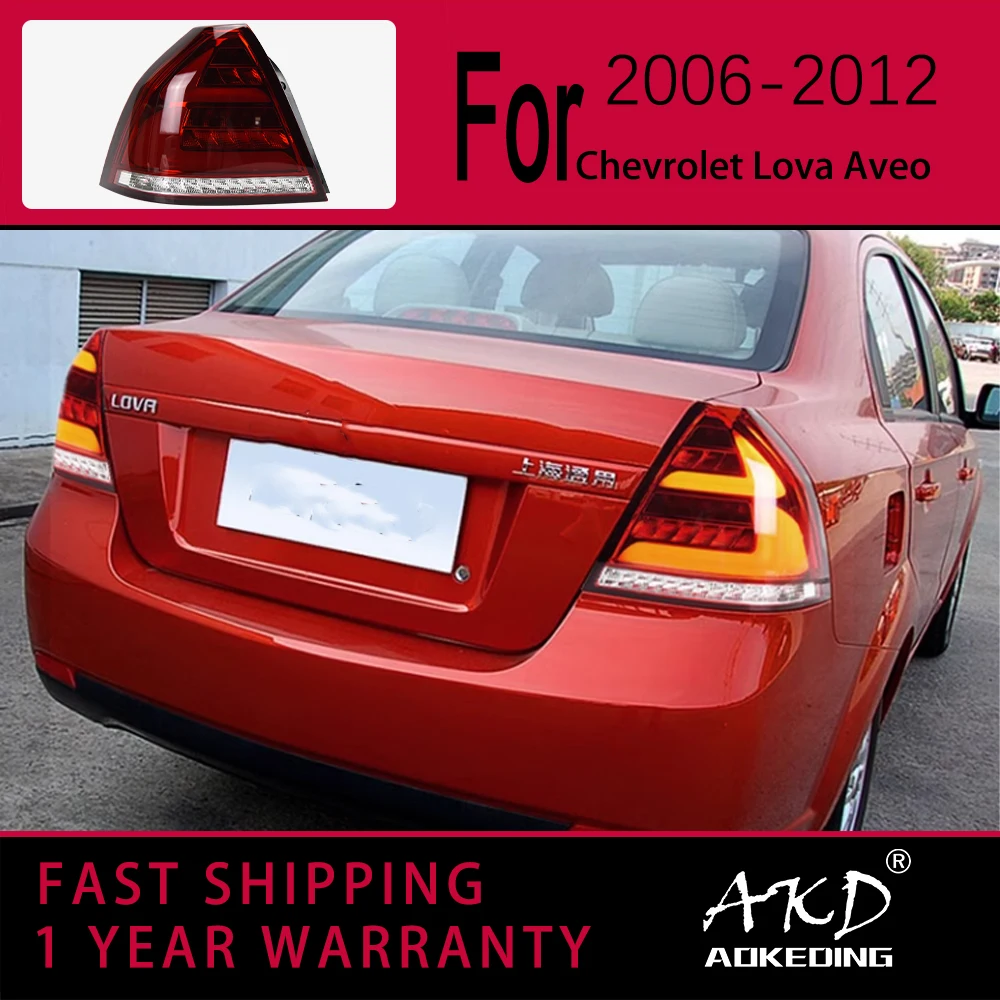 Автомобильные фары для Chevrolet Lova Aveo светодиодный задний фонарь 2006-2012 стоп-сигнал DRL